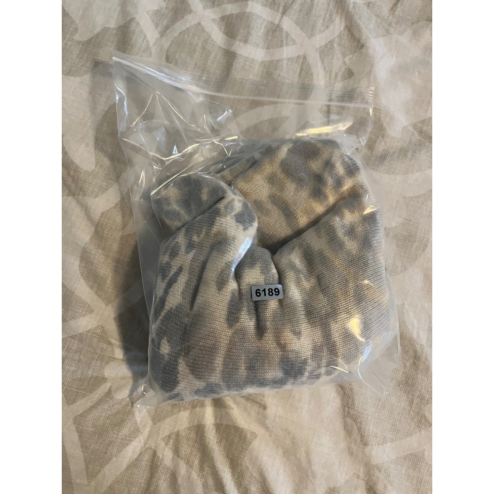 Kinross cashmere leopard print Sweater blue women's medium - Picture 7 of 7